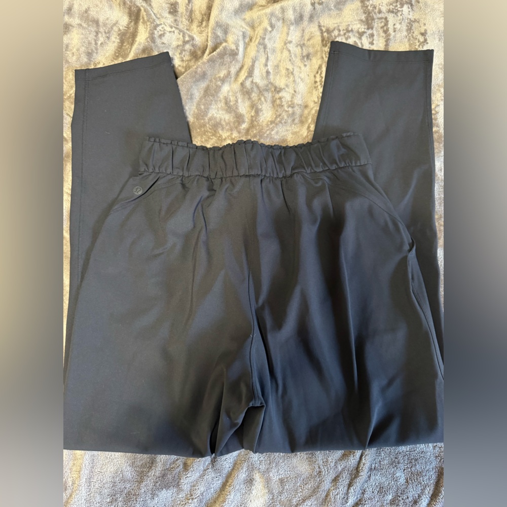 Lululemon High Rise Stretch Black Drawstring Pants - Picture 2 of 4